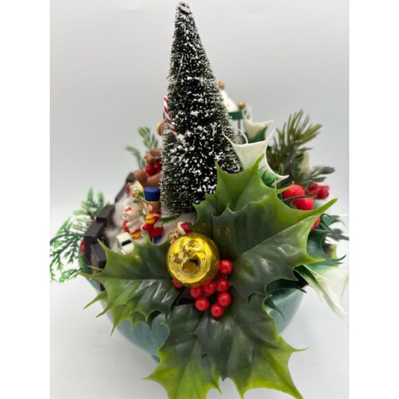 TRUE VINTAGE Christmas Assemblage Toyland Toys Haeger Pottery 50s Decor - Picture 5 of 8